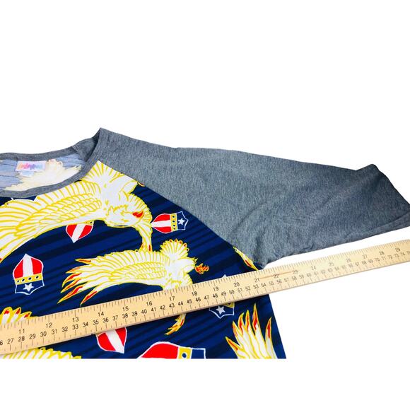 Lot of 2 Womens T-Shirts NWT Patriotic Red White Blue Flag Eagle Americana USA - Picture 12 of 13